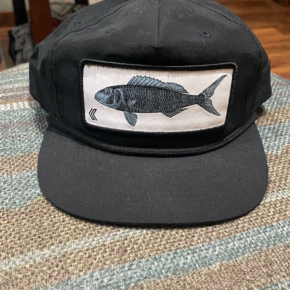 Black Fish Embroidered Kalletka Cap